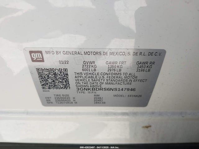 Chevrolet Blazer Fwd 3lt 2022 3GNKBDRS6NS147946 Image 9