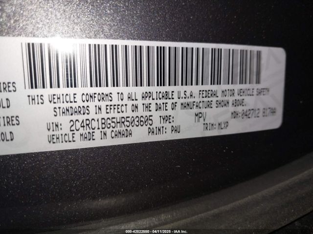 2C4RC1BG5HR503605 Chrysler Pacifica Touring-l