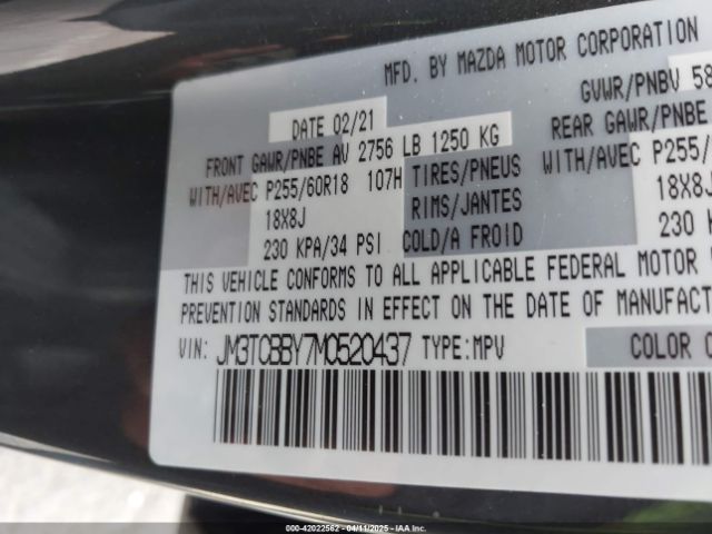 JM3TCBBY7M0520437 Mazda CX-9 SPORT