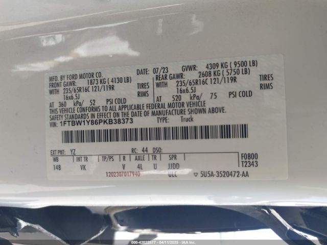 1FTBW1Y86PKB38373 Ford Transit-350