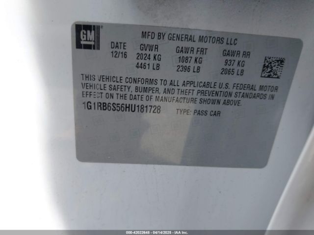 1G1RB6S56HU181728 Chevrolet Volt Premier