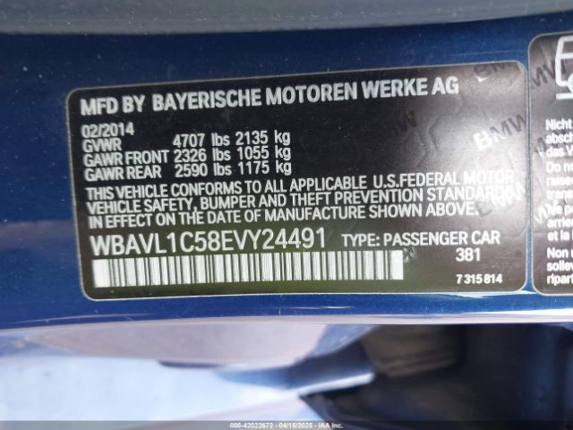 WBAVL1C58EVY24491 BMW X1 Xdrive28i