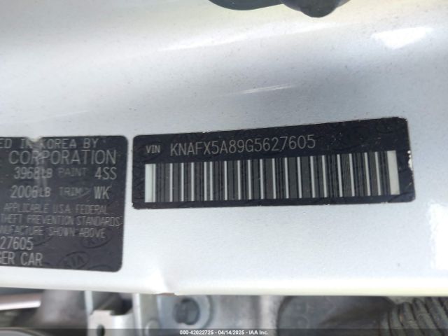 KNAFX5A89G5627605 KIA FORTE EX