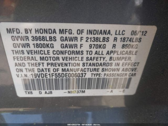 2013 ACURA ILX 19VDE1F55DE006037 Photo 8