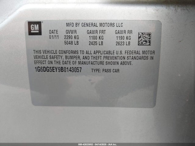 2011 CADILLAC CTS 1G6DG5EY9B0143057 Photo 8