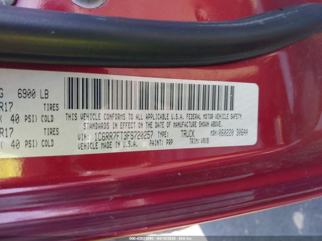 1C6RR7FT3FS720257 RAM 1500 Tradesman