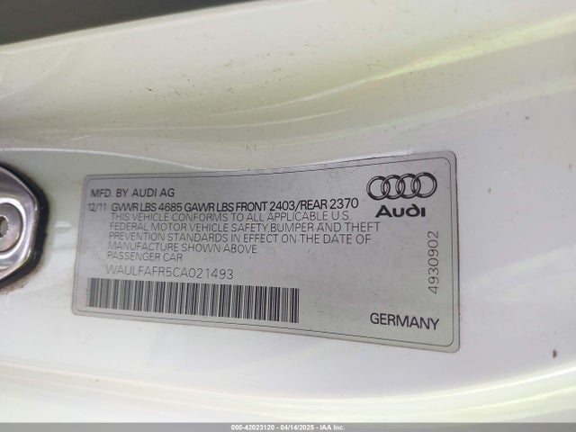 2012 AUDI A5 WAULFAFR5CA021493 Photo 8
