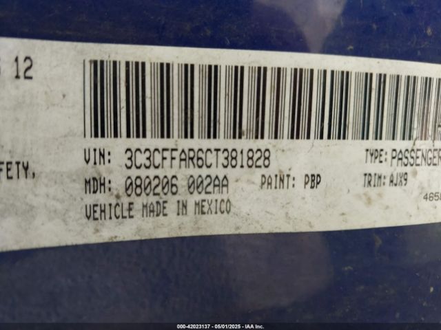 2012 FIAT 500 3C3CFFAR6CT381828 Photo 8