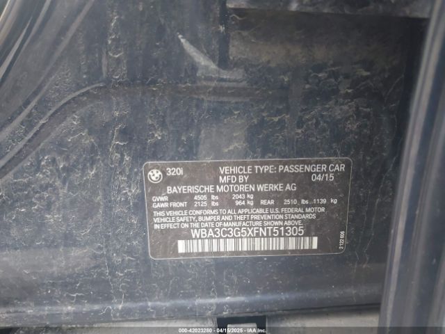 WBA3C3G5XFNT51305 BMW 320i Xdrive