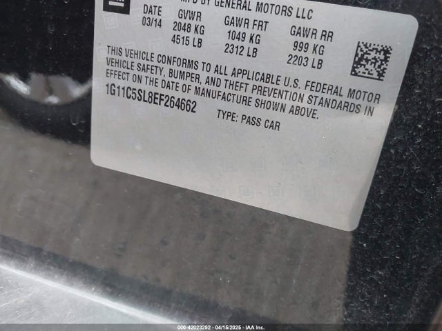 1G11C5SL8EF264662 Chevrolet MALIBU 1LT