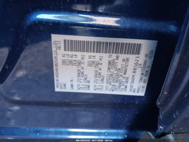 5N1BT3BA0PC885621 Nissan Rogue Sv Fwd