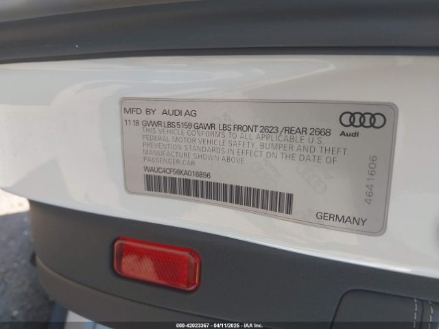 WAUC4CF56KA016896 Audi S5 3.0t Premium