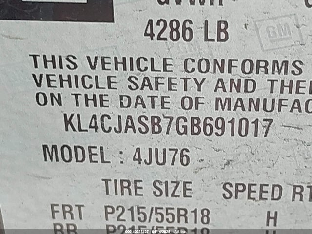 Buick Encore 2016 KL4CJASB7GB691017 Image 9