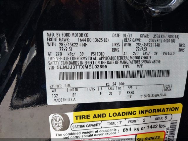 2021 LINCOLN NAVIGATOR 5LMJJ3TTXMEL02695 Photo 8