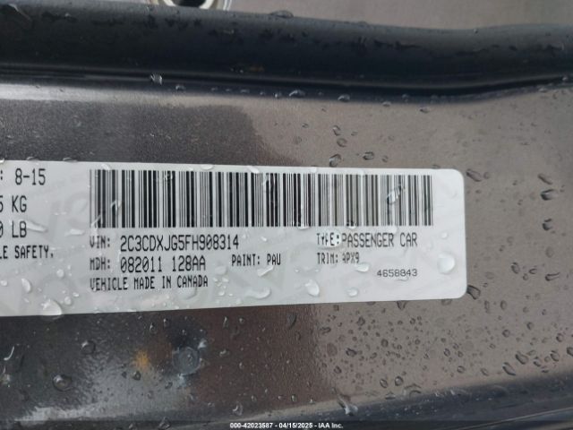 2015 DODGE CHARGER 2C3CDXJG5FH908314 Photo 8
