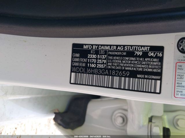 WDDLJ6HB3GA182659 Mercedes-Benz Cls 400 4matic