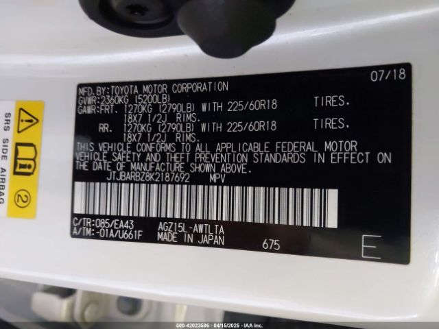 JTJBARBZ8K2187692 Lexus NX 300