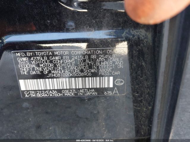JTHC81D20K5038906 Lexus IS 300