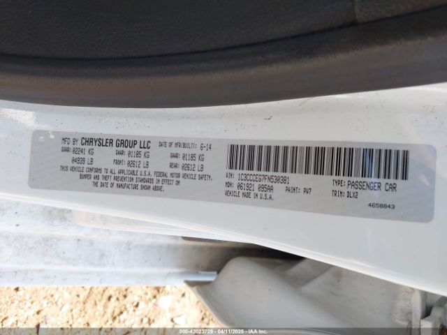 1C3CCCEG7FN530381 Chrysler 200 C