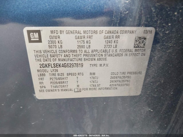 2GKFLSEK4G6297819 GMC Terrain Sle-1