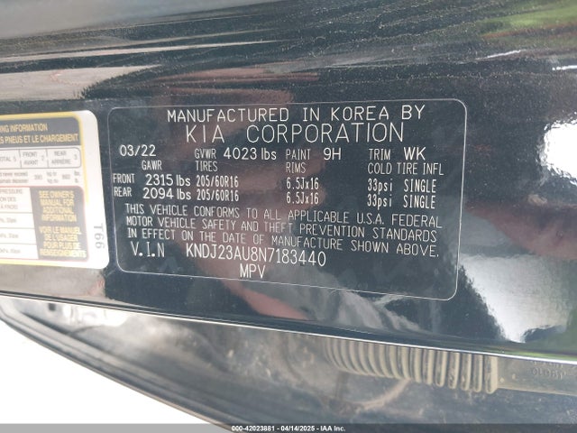 KNDJ23AU8N7183440 KIA mpi nu