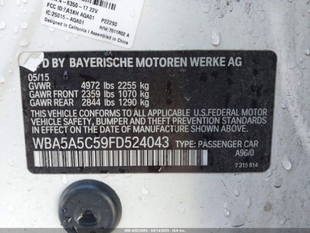 WBA5A5C59FD524043 BMW 528I