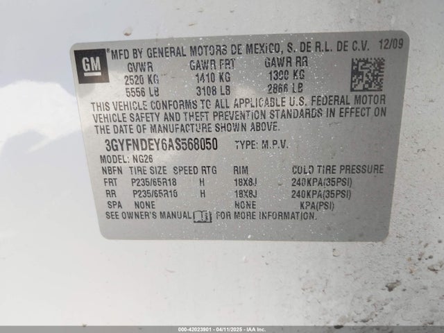 2010 CADILLAC SRX 3GYFNDEY6AS568050 Photo 8