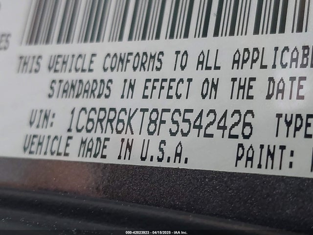 1C6RR6KT8FS542426 RAM 1500 Express