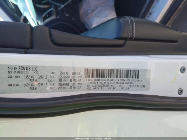 1C4RJEBG6GC314109 Jeep Grand Cherokee Limited