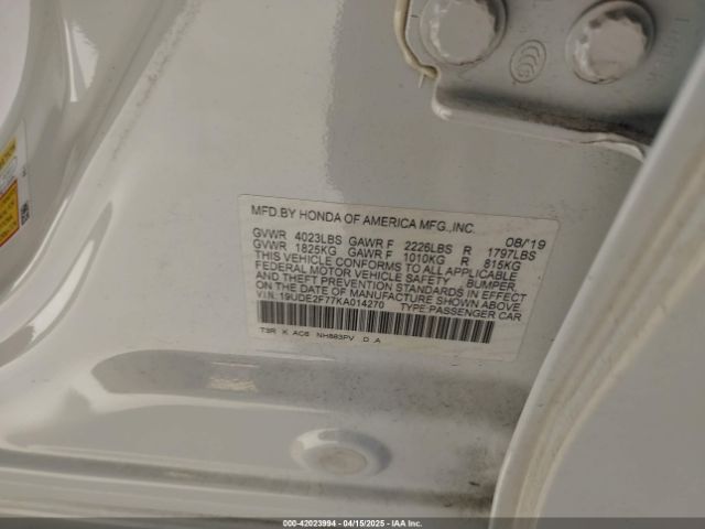 2019 ACURA ILX 19UDE2F77KA014270 Photo 8