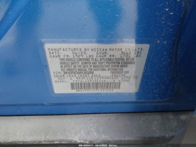 3N1CP5CV4PL553358 Nissan Kicks Sv Xtronic Cvt