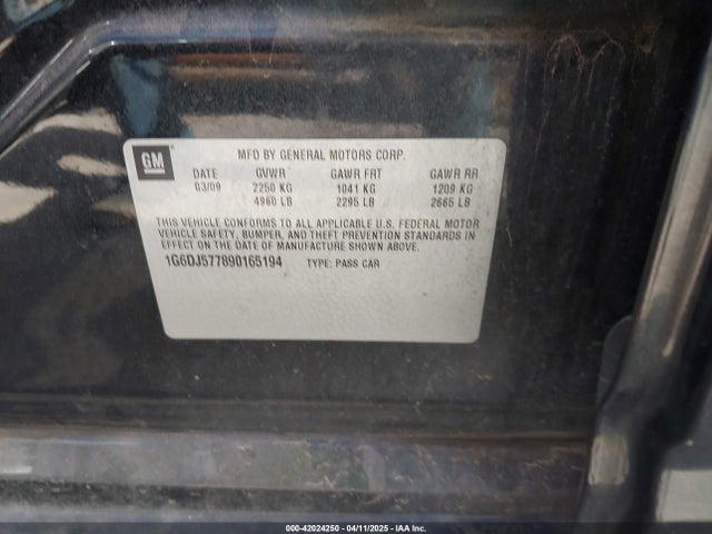 2009 CADILLAC CTS 1G6DJ577890165194 Photo 8