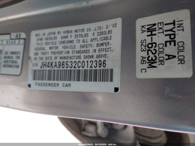 2002 ACURA RL JH4KA96532C012396 Photo 8