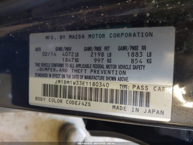 JM1BM1W33E1180340 Mazda py