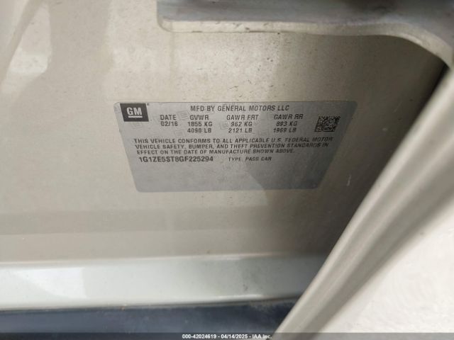 1G1ZE5ST8GF225294 Chevrolet MALIBU 1LT