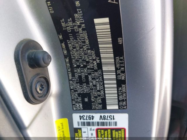 5TDKK3DC4ES447265 Toyota Sienna Le V6 8 Passenger