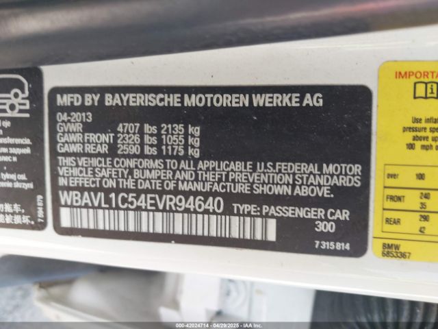 WBAVL1C54EVR94640 BMW X1 Xdrive28i