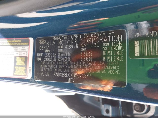 KNDCB3LCXH5070344 KIA gdi