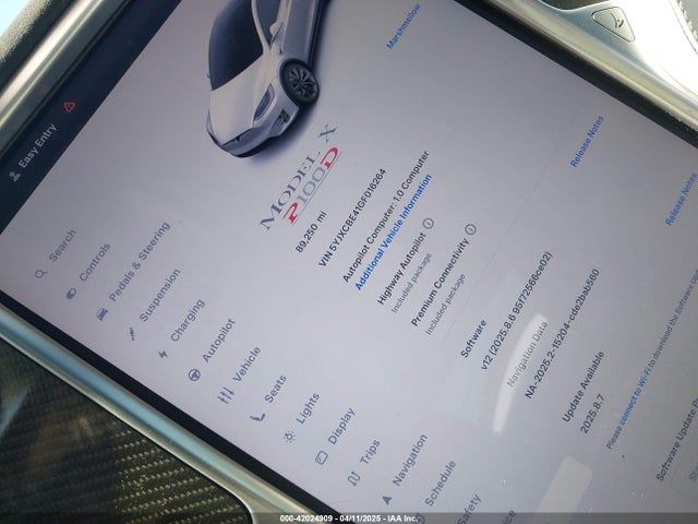 2016 TESLA MODEL X 5YJXCBE41GF016264 Photo 6