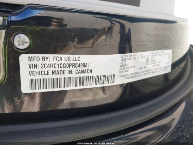 2C4RC1CG0PR549081 Chrysler Voyager Lx