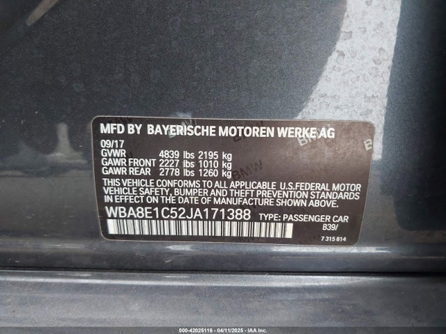 BMW 330e 2018 WBA8E1C52JA171388 Image 9