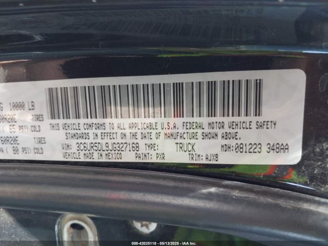 3C6UR5DL9JG327168 RAM 2500 Lone Star  4x4 6'4 Box