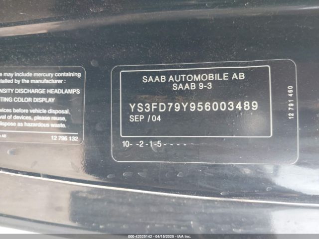 2005 SAAB 9-3 YS3FD79Y956003489 Photo 8