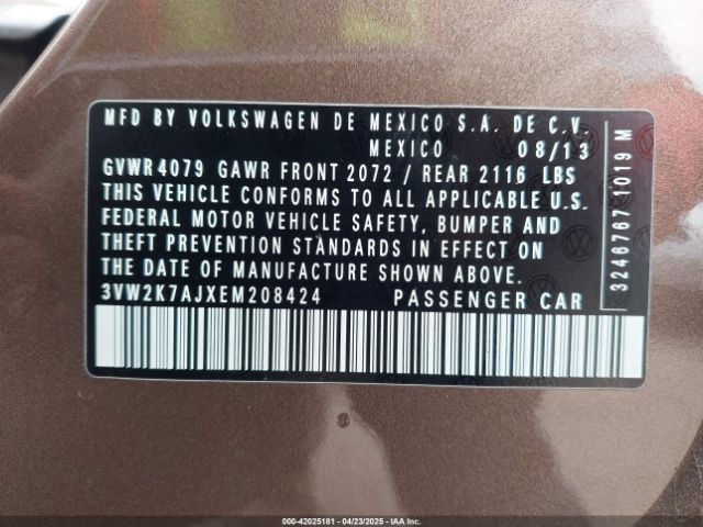 2014 VOLKSWAGEN JETTA 3VW2K7AJXEM208424 Photo 8