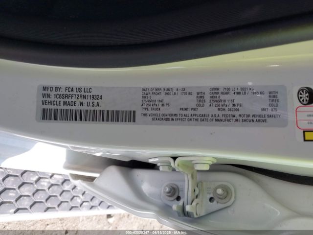 2024 RAM 1500 1C6SRFFT2RN119324 Photo 8