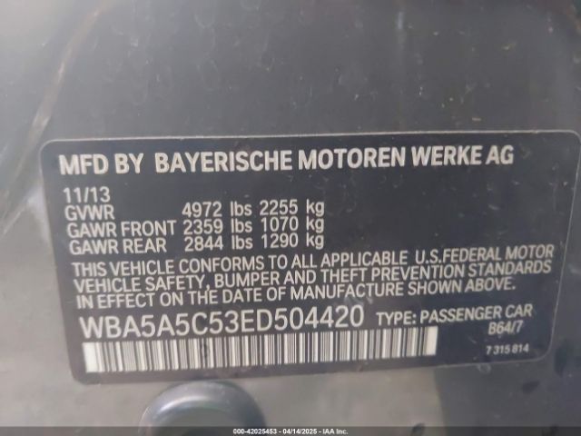 WBA5A5C53ED504420 BMW 528I