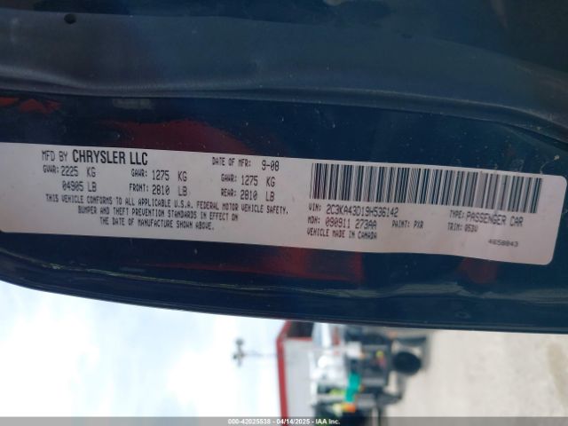 2009 CHRYSLER 300 2C3KA43D19H536142 Photo 8