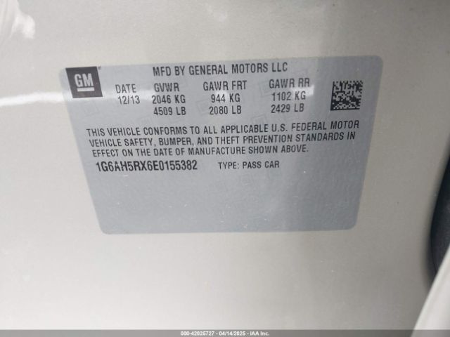 1G6AH5RX6E0155382 Cadillac ATS LUXURY