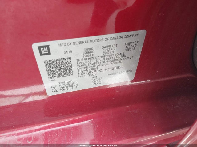 Chevrolet Silverado 1500 Ld Lt 2019 2GCVKPEC2K1188832 Image 9