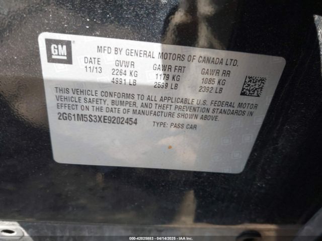 2G61M5S3XE9202454 Cadillac XTS LUXURY